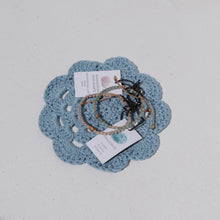 Carregar imagem no visualizador da galeria, Bracelets with Almar Blue Crochet Handmade Girly Design Coaster
