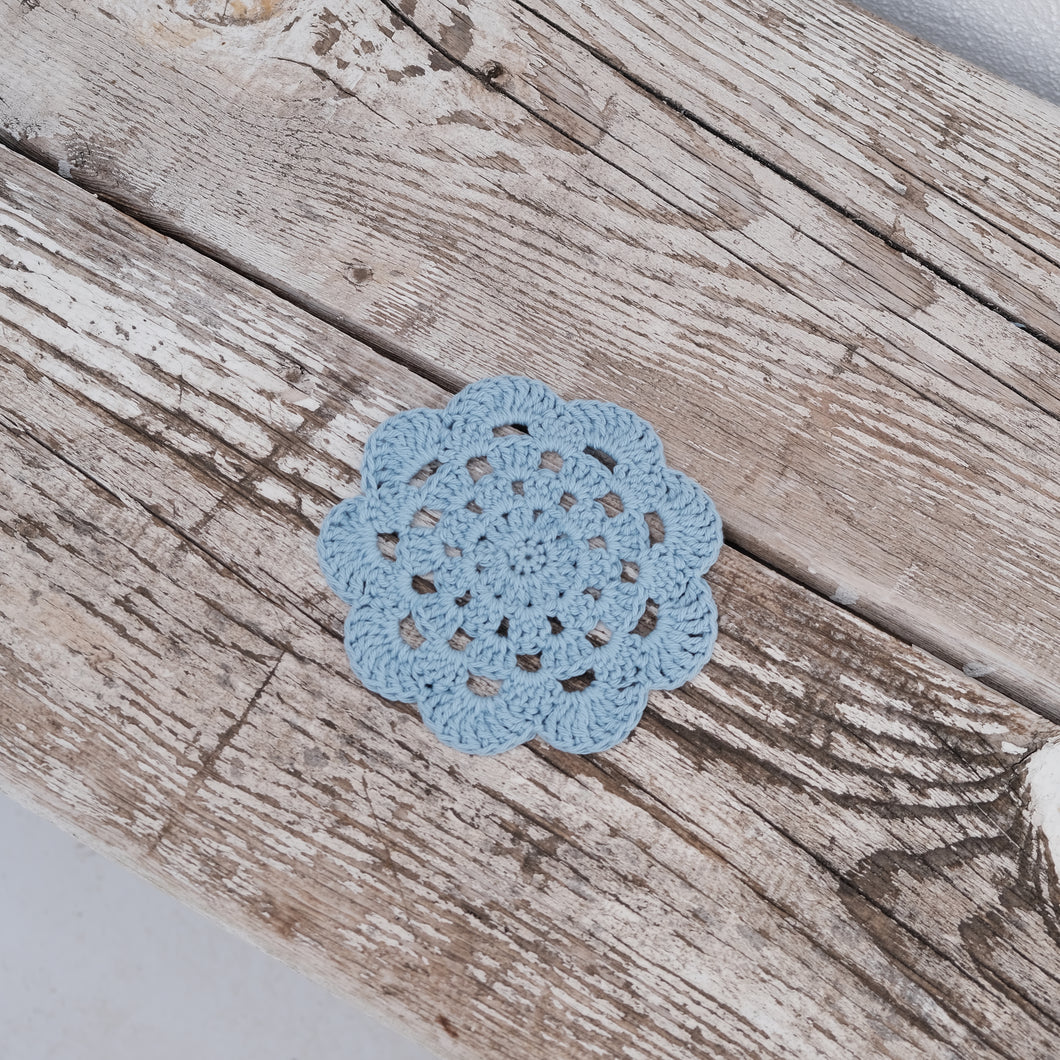 Almar Blue Crochet Handmade Girly Design Coaster